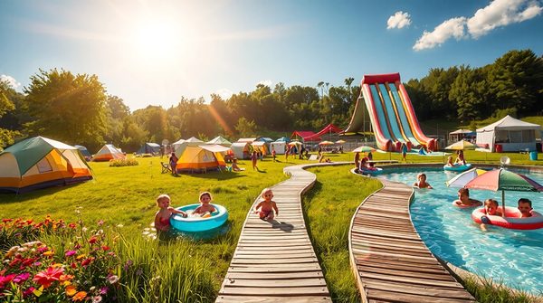 Sélection de campings avec parcs aquatiques pour l'été